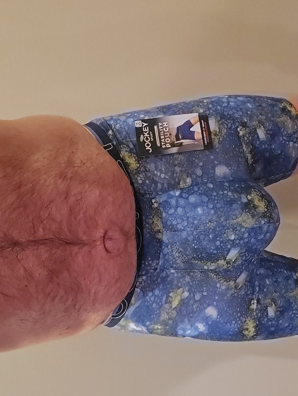 Jockey Men’s Blue and Yellow Marble-Print Boxer Briefs